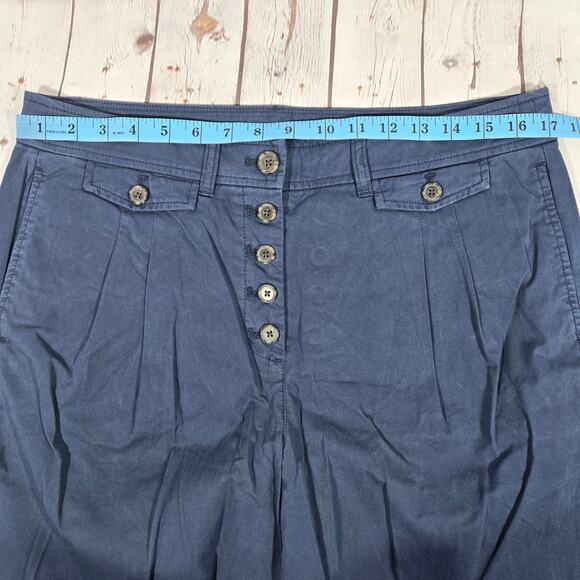 J. Crew Pleated button-front pant in chino Navy 12 NWT - Picture 9 of 10